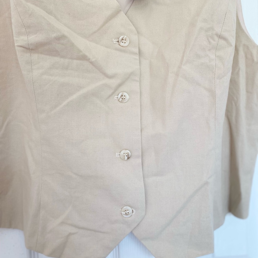 Allegra K sleeveless Solid Button Down V Neck Waistcoat Vest - Picture 8 of 11